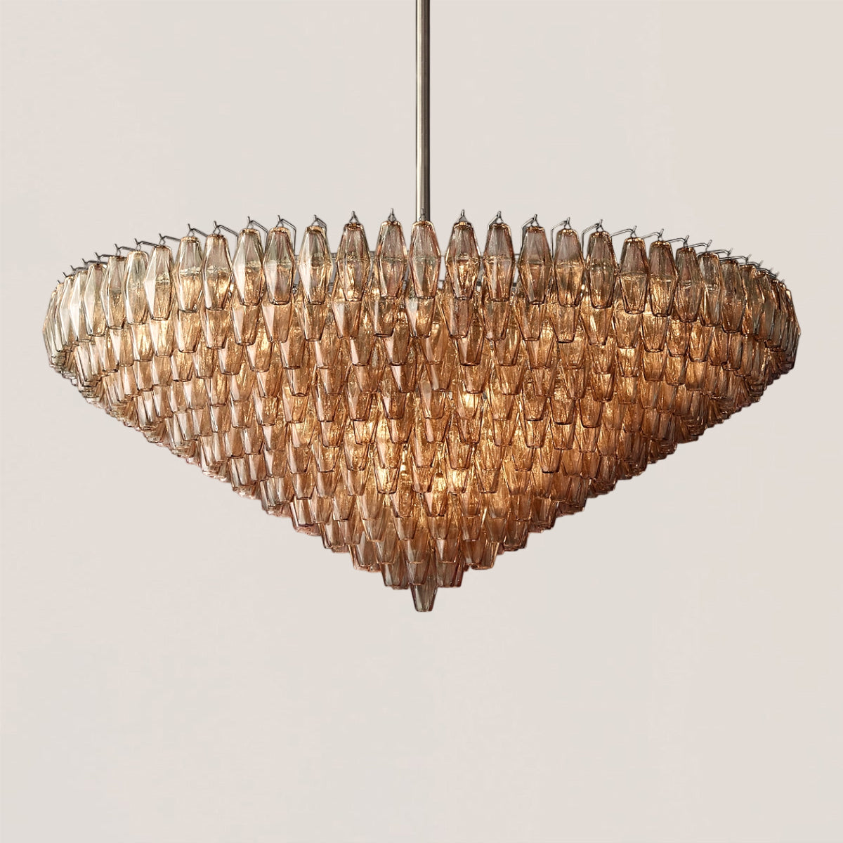 Chiara Glass Tiered Round Chandelier