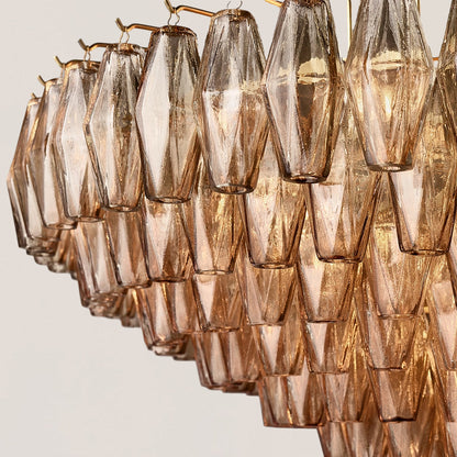 Chiara Glass Tiered Round Chandelier