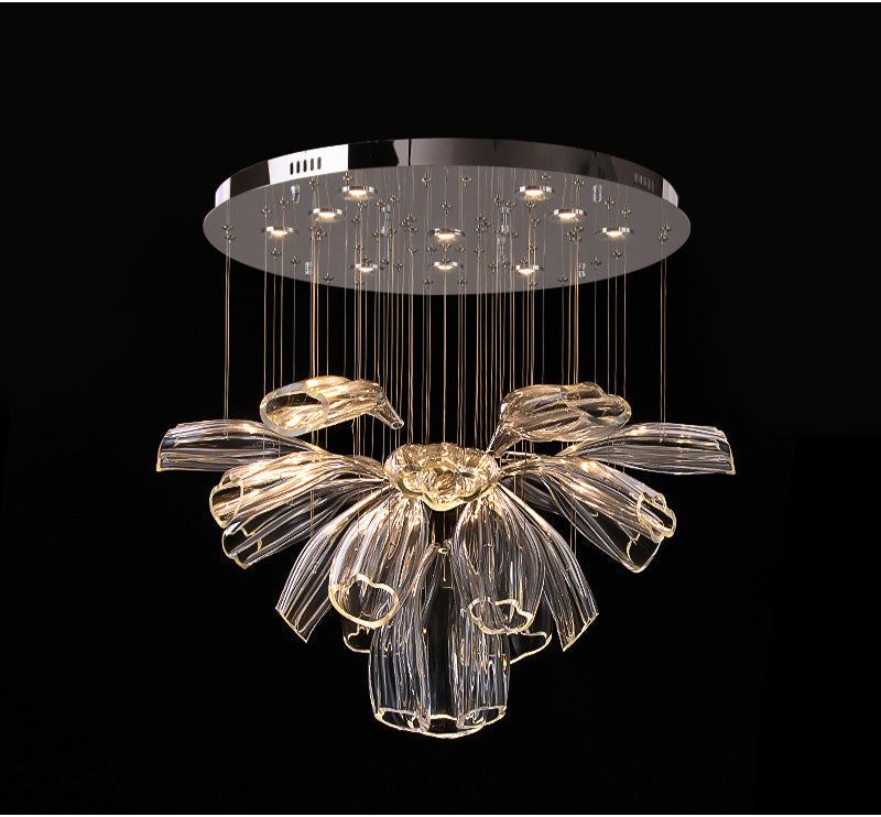 Luxury Glass Lotus Chandelier