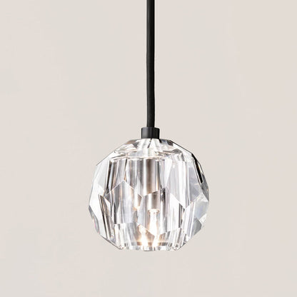 Boule De Crystal Rod Pendant Light