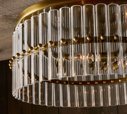 Molly Crystal Round Flush Mount