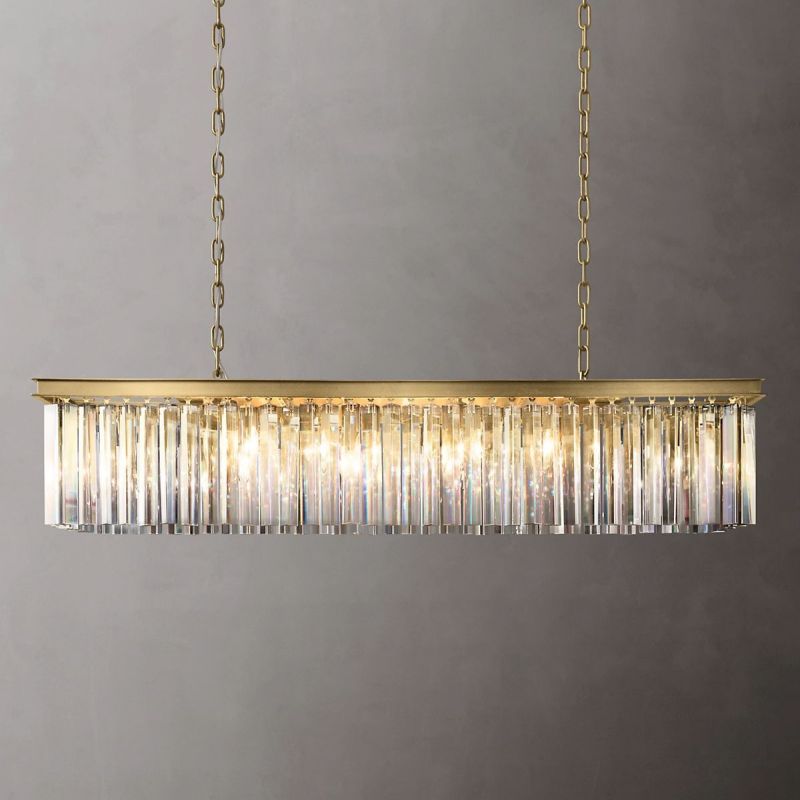 RHYS Rectangular Crystal Chandelier