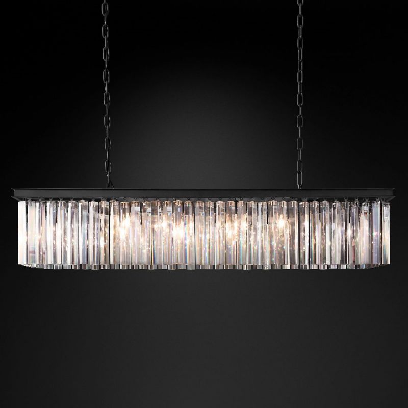 RHYS Rectangular Crystal Chandelier