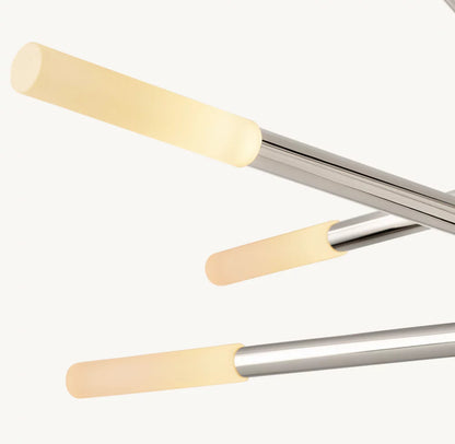 Rousseau 8-Light Mobile Etched Rod Chandelier