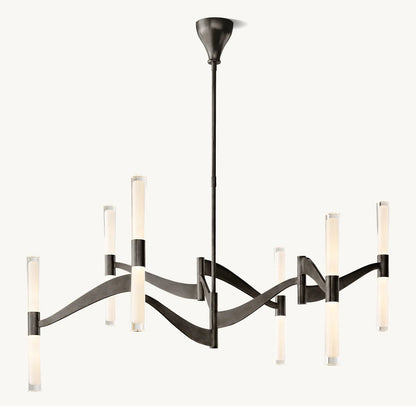 Brent Glass Chandelier 55"