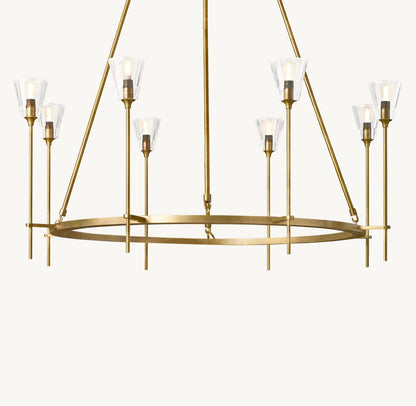 Torche De Verre Round Chandelier 46"